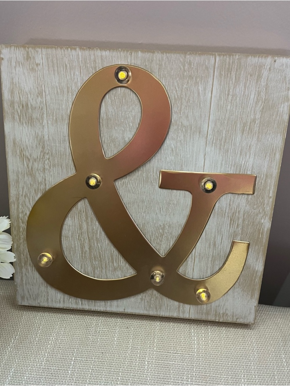 envy Gold Ampersand Marquee Wall Accent